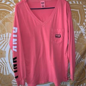 pink long sleeve tee